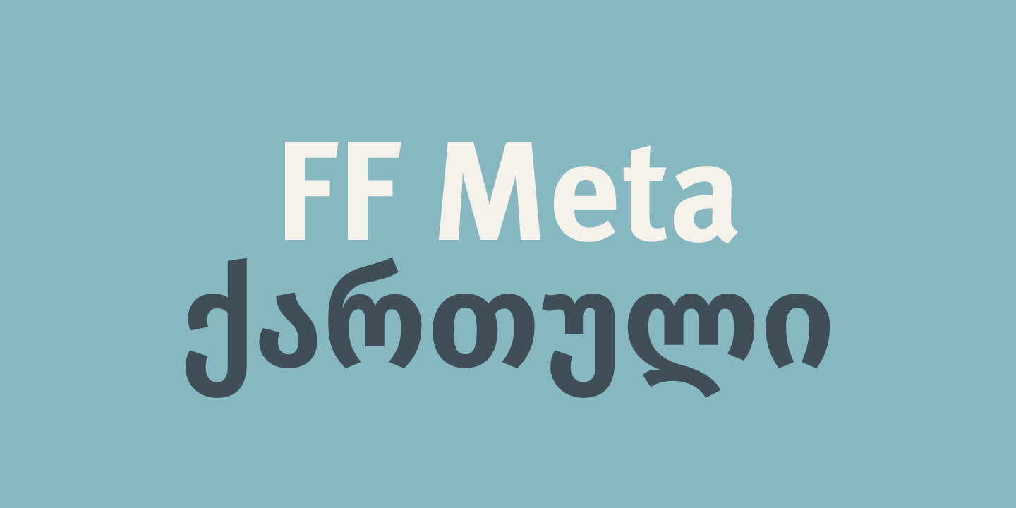 Przykład czcionki FF Meta Georgian Bold